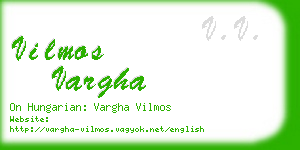 vilmos vargha business card